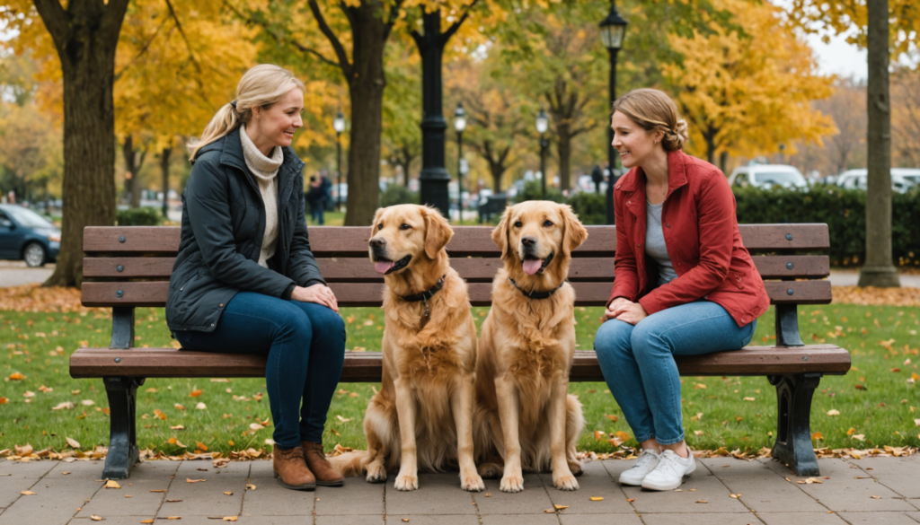 Dogs at a park